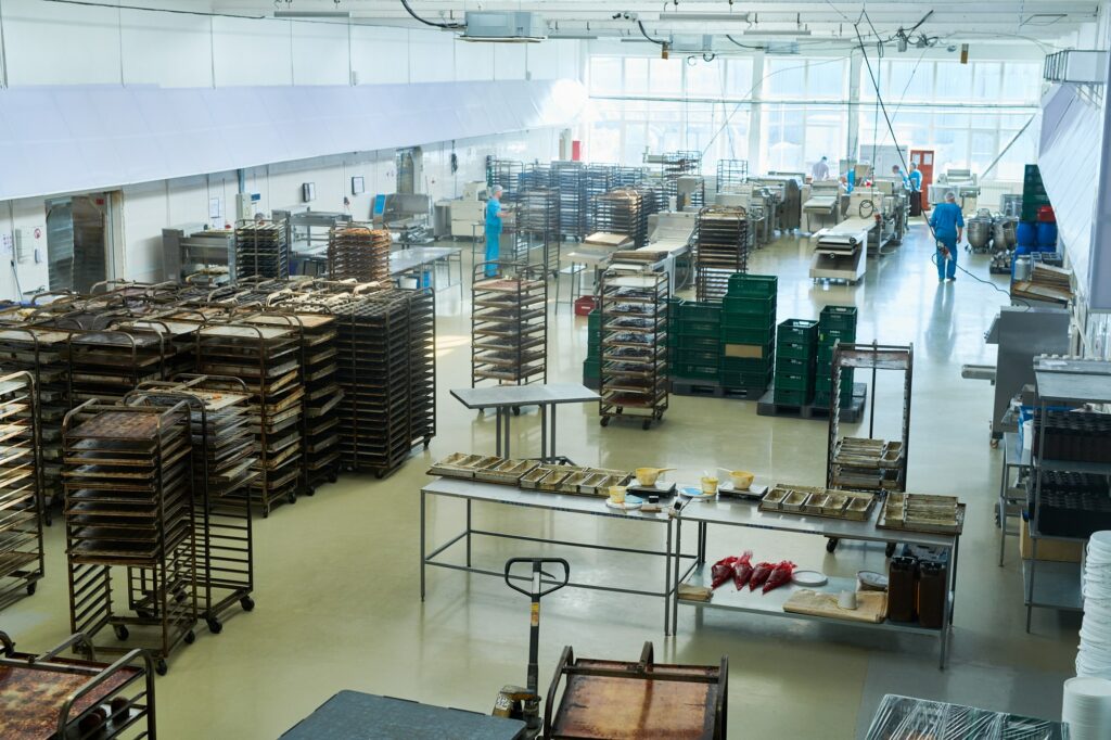 Confectionery factory interior